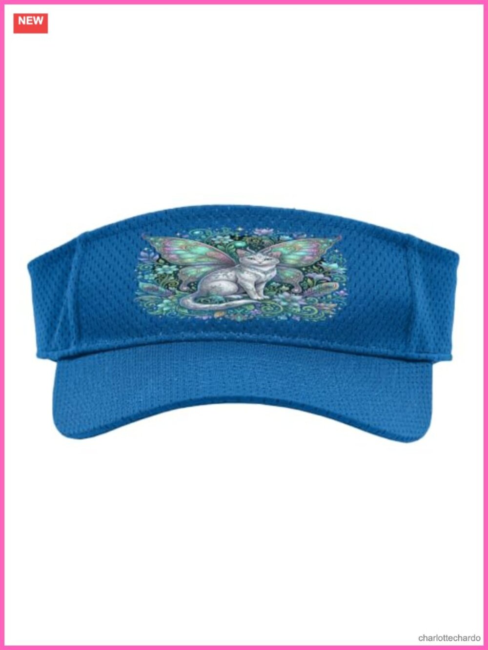 Cat Fairy Fantasy Sun Visor Polyester Mesh Sport Adjustable